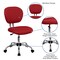 Emma and Oliver Mid-Back Mesh Padded Swivel Task Office Chair with Chrome Base